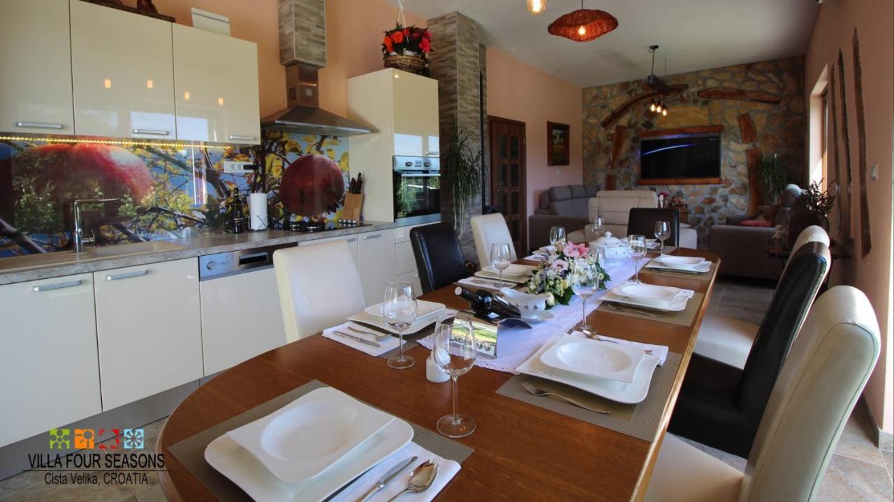 Villa Four Seasons, Heated Pool And 3 En-Suite Bathrooms Velika Čista Exterior foto