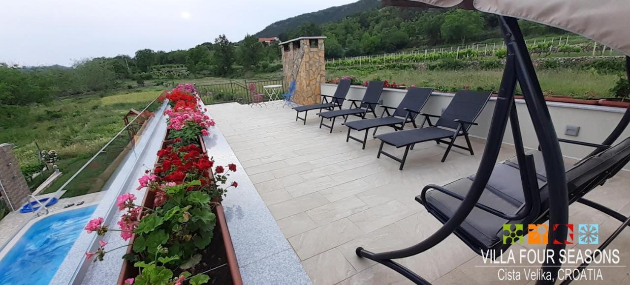 Villa Four Seasons, Heated Pool And 3 En-Suite Bathrooms Velika Čista Exterior foto